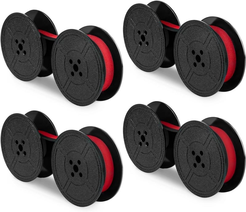 FIMXSD 4 Pack Typewriter Ribbon Universal Twin Spool Ribbon Twin Spool Replacement Pack for Most Typewriter - Image 1